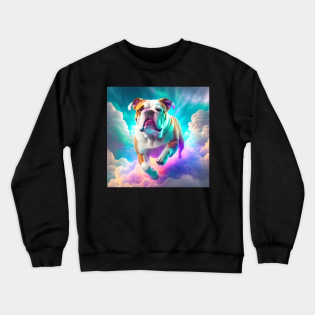 Bulldog Heaven Crewneck Sweatshirt by Wickedcartoons